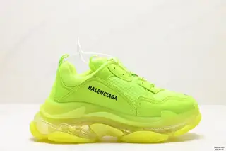 Balenciaga Triple S Clear Sole polyester fabric leather shock-absorbing non-slip Shoes 544351