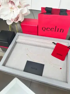 Qeelin Chinese red double gourd necklace