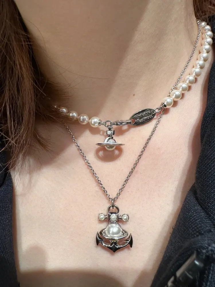 Vivienne Westwood Anchor Saturn Necklace