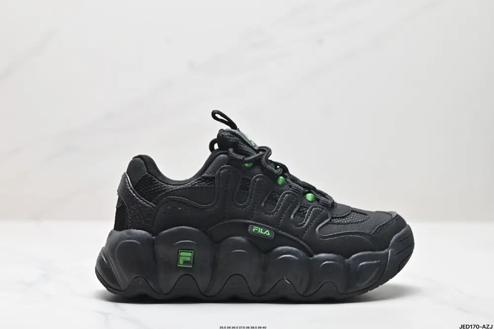 Etudes x FILA fabric synthetic leather TPU round toe lace-up thick sole shock-absorbing and F12W342103FIB