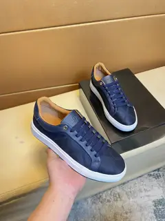 BOSS unique modern style sports shoes. Casual loafers original leather sheepskin lining (no