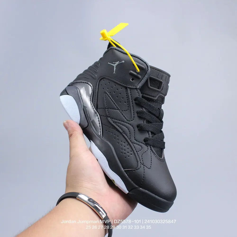 Jordan Jumpman MVP wear-resistant and breathable mid-cut children’s basketball shoes DZ5578-101