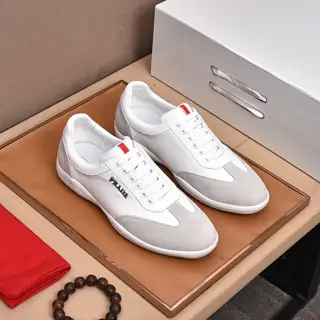 Prada casual sports shoes upper Italian imported calfskin breathable leather lining @