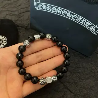 Chrome Hearts Classic Retro Multi-element Obsidian Bracelet