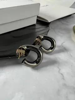 Balenciaga black vintage earrings