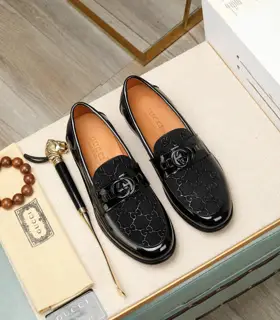 Gucci formal leather shoes Italy imported cowhide + top imported water-dyed cowhide lining