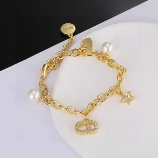Dior new retro letter CD star bracelet