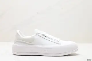 High quality McQueen canvas shoes Alexander McQueen new color thick-soled canvas shoes