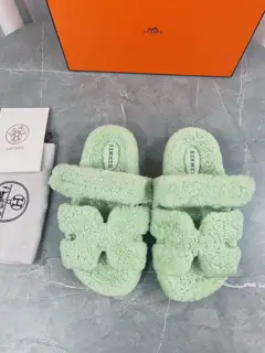 Hermès Fur Slippers