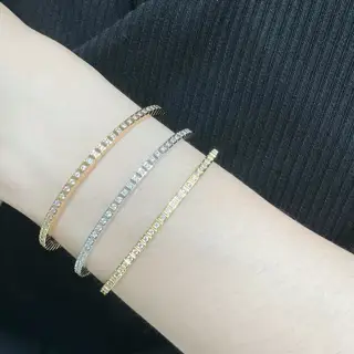 Chopin V gold plated Mimi gold Chopin full diamond ice bracelet