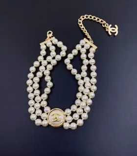 Chanel Heavy CC 3-layer pearl necklace