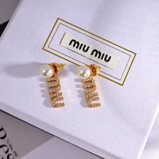 miumiu letter earrings