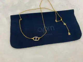 Apm monaco Maille Marine necklace gold clavicle chain high-end fashion sense personalized
