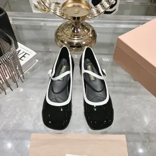 MiuMiu new color-blocked single shoes