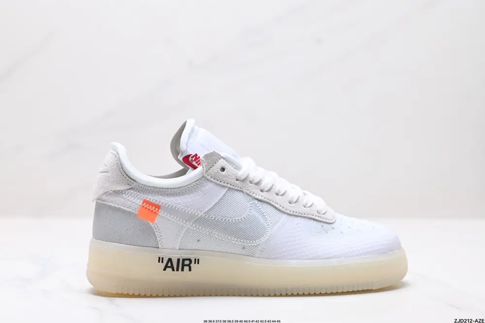 OFF-WHITE x Nike Air Force 1 OW joint Air Force One Lemon Yellow/All Black color scheme The AO4606-100
