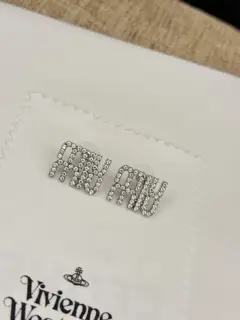 miumiu latest letter rhinestone pearl earrings zp consistent material