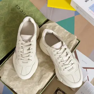 GUCCI Rhyton series latest version double G dad shoes couple style thick sole casual sports