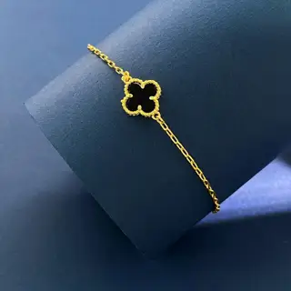 Van Cleef & Arpels Four-leaf Clover mini single flower bracelet