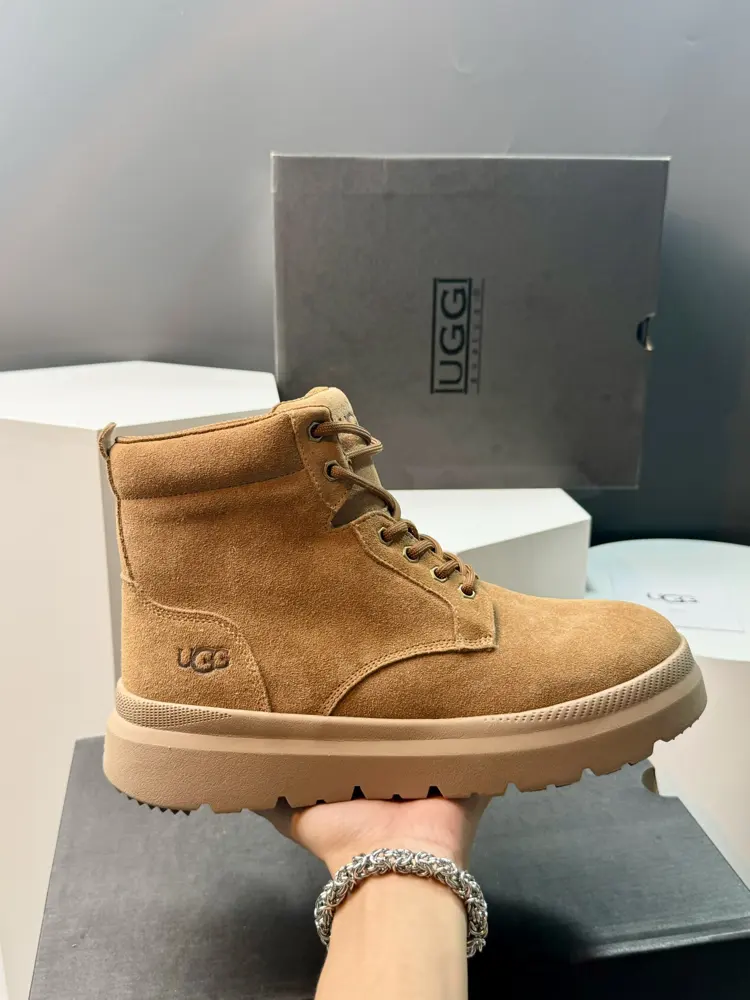 UGG fleece lace-up casual outdoor short boots Trey outdoor style