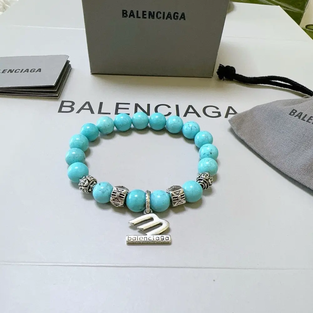 Balenciaga natural turquoise Balenciaga bracelet Turquoise Thai silver style Balenciaga