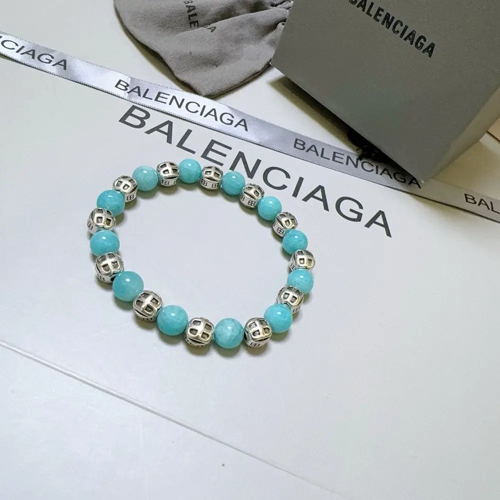 Balenciaga natural amazonite bracelet