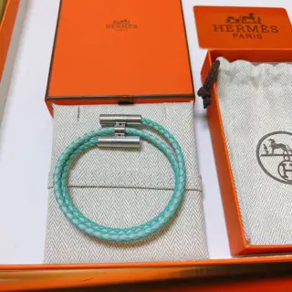 New Hermes bracelet braided bracelet thickened platinum version. High-end precision version