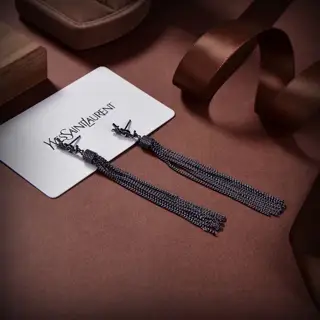 Yves Saint Laurent Tassel Chain Earrings
