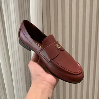 Chanel British style double C diamond buckle loafers series new 〰