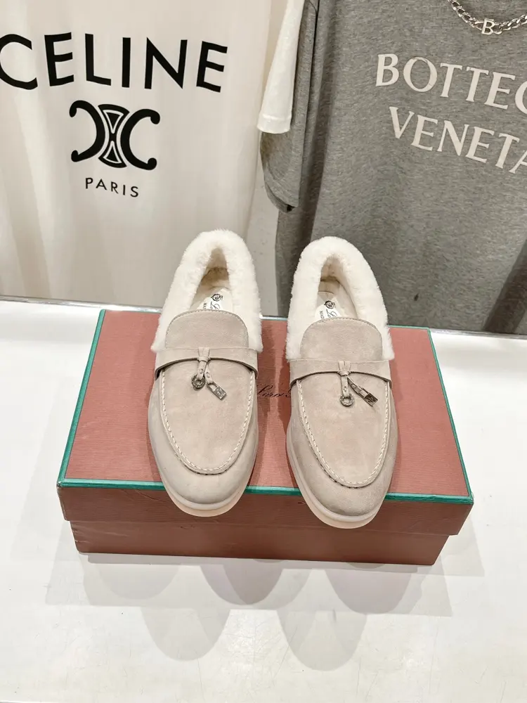Loro piana furry shoes