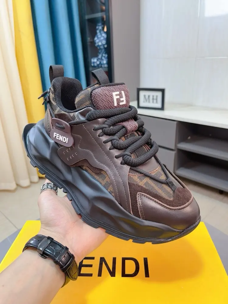 Fendi casual shoes Original high quality Upper imported cowhide upper stitching leather