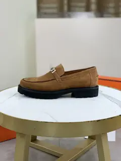 Hermès Men’s Fashion Formal Casual Leather Shoes Slip-on Style