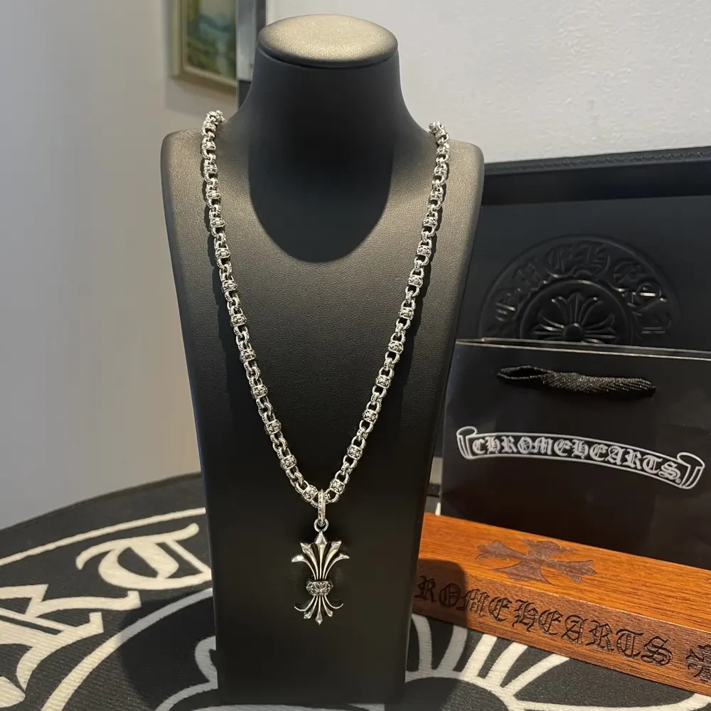 Chrome Hearts cross flower ball necklace