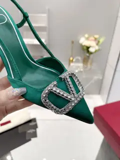 Valentino Upper: imported silk Heels