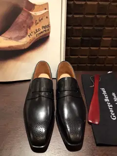 Berluti formal leather shoes. Imported Italian cowhide outsole. Wear with noble gentleman