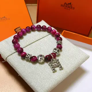 New product launch Hermas bracelet Luxury Hermes bracelet Tiger eye stone bracelet for men