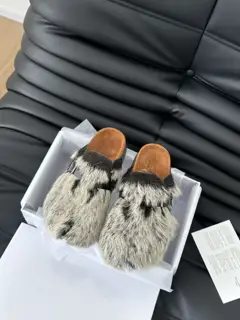 Maison Margiela new lamb wool Birkenstock slippers