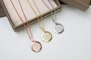 Bvlgari full diamond round necklace Original 1:1 workmanship