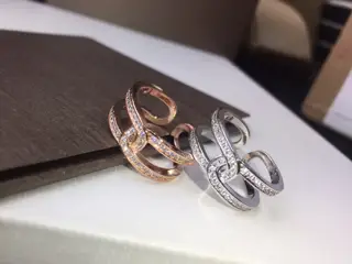 PIAGET cross full diamond open ring