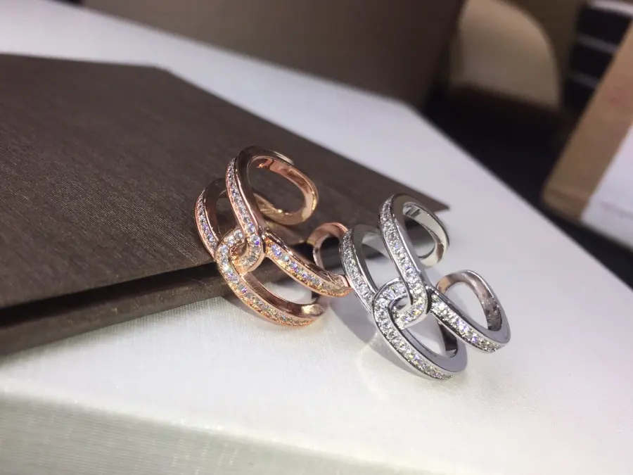 PIAGET cross full diamond open ring