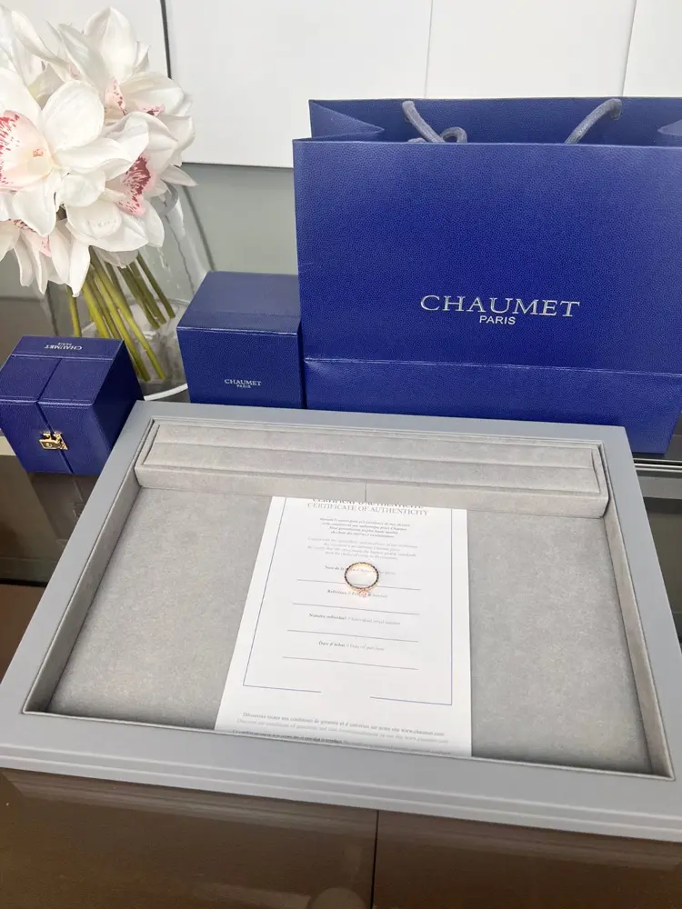 Chaumet honeycomb stackable diamond ring