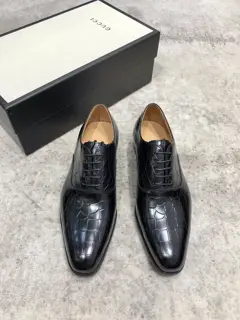 GUCCI Classic Oxford Men’s Business Formal Leather Shoes Classic Style Ultimate Art The
