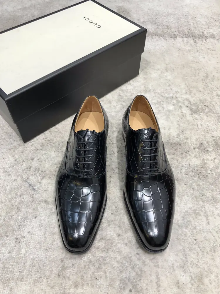 GUCCI Classic Oxford Men’s Business Formal Leather Shoes Classic Style Ultimate Art The