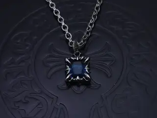 Chrome hearts Chrome Hearts Letter Chain Dark [Letter Riot] Original etched letter