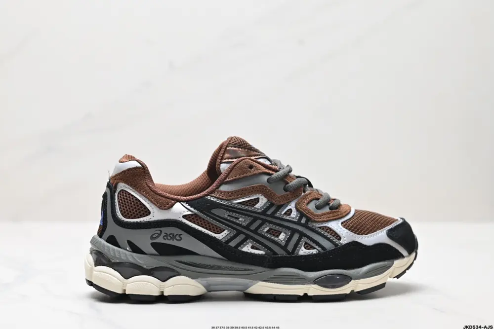 ASICS/Asics GEL-NYC 2055 breathable mesh upper with some synthetic leather material. Adopts 1203A383-200