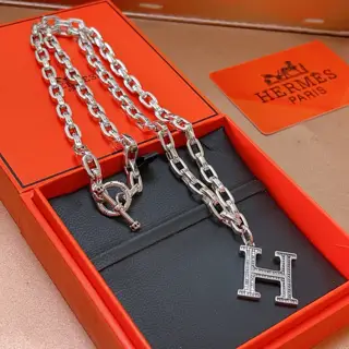 HERMES Hermès necklace Hermès H necklace series jewelry imported and customized. High-end