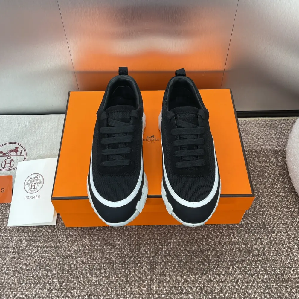 Hermes 2024 autumn and winter classic couple style Bouncing casual lace-up versatile sports