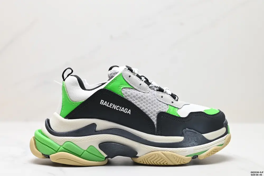 Balenciaga Triple S polyester fabric leather shock-absorbing non-slip wear-resistant 524039