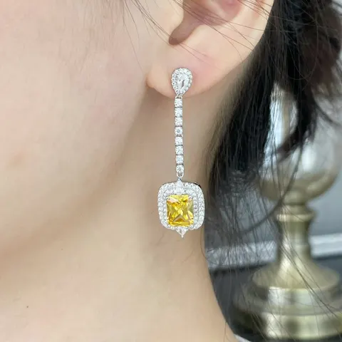Tiffany white diamond earrings