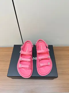 Chanel Velcro Beach Sandals