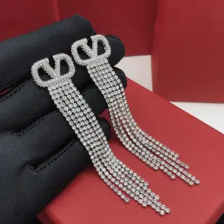 Valentino tassel earrings with diamonds